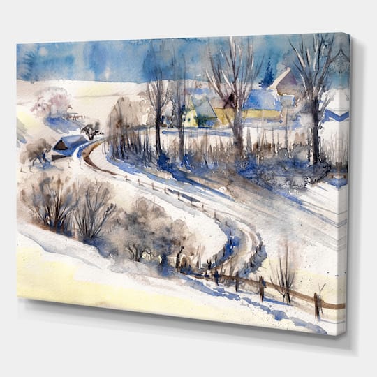 Designart - Country Road In Winter Times I